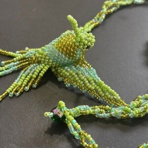All beaded hummingbird necklace. Native American made.​